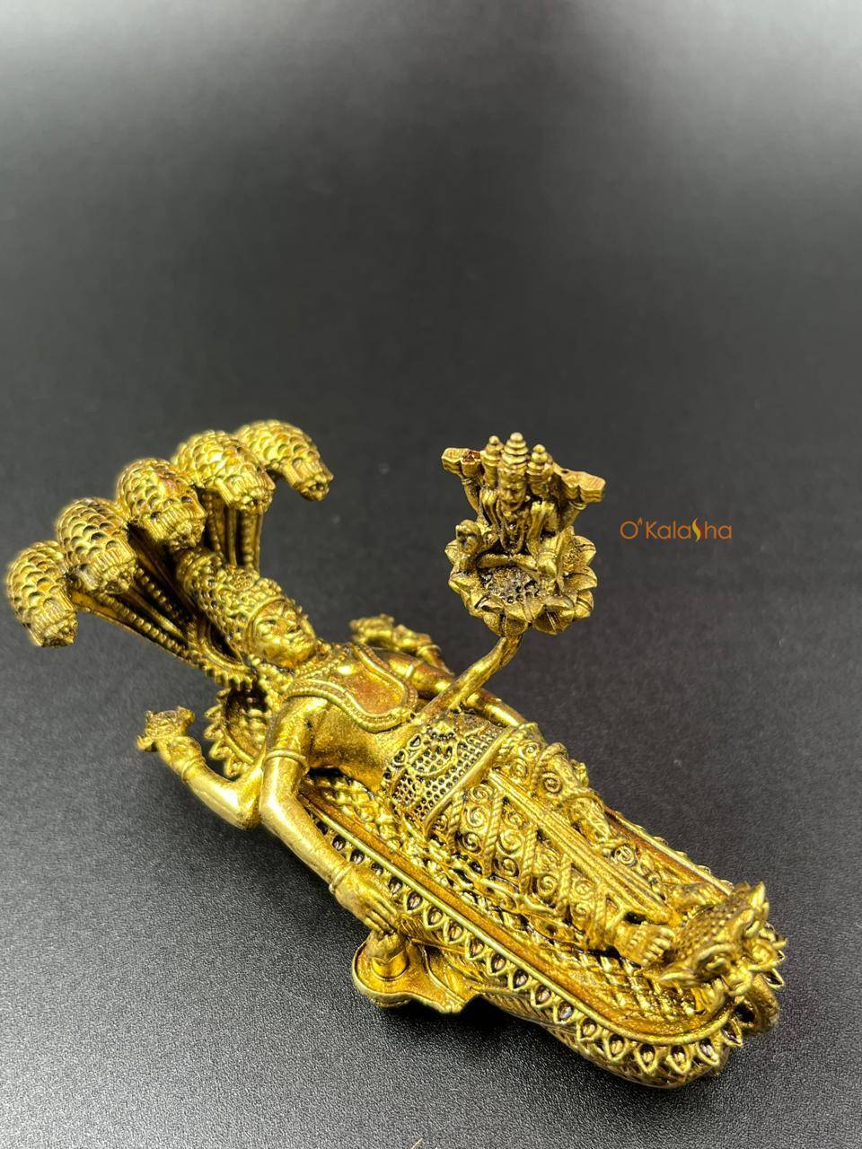 Divine Brass Ananthasayanam – Lord Padmanabha in Reclining Posture